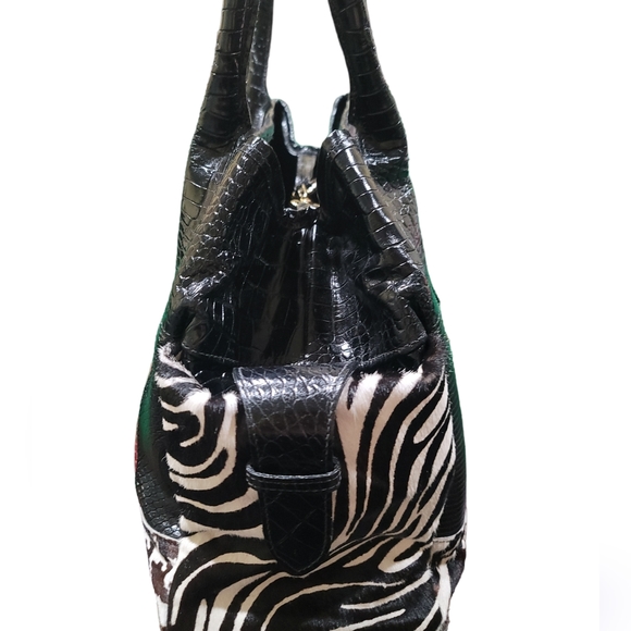 CLEVER CARRIAGE COMPANY Patchwork satchel - Picture 2 of 7